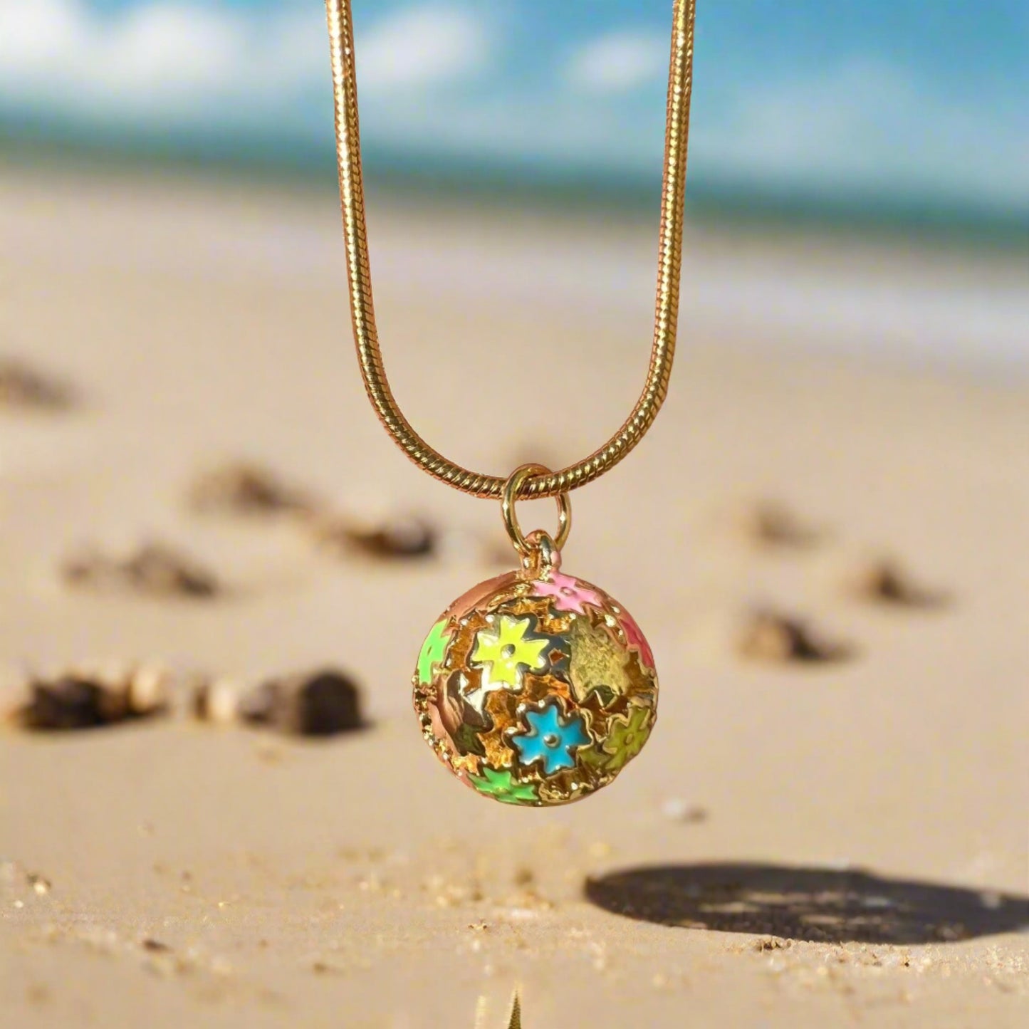 Flowers Sphere Necklace