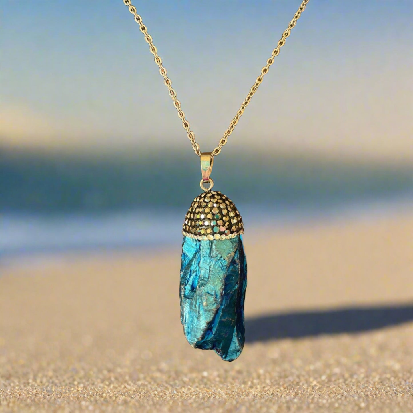 Tanzine Aura Crystal Necklace