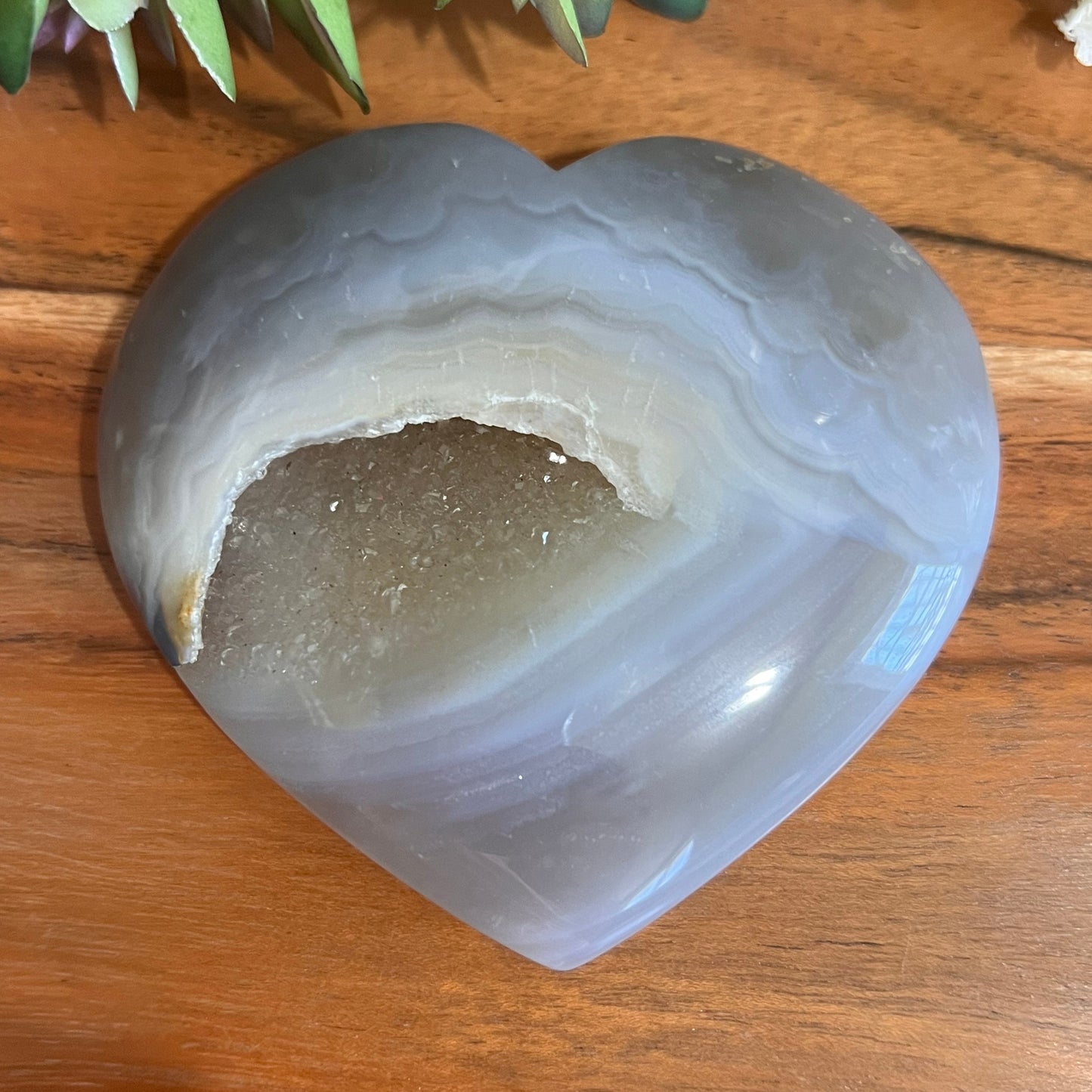 Druzy Agate Heart